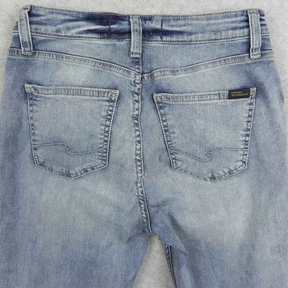 Silver Jeans‎ Womens 6/31 The Curvy High Slim Straight Stretch Flex Denim Blue